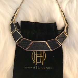House of Harlow Black Serpentine Collar Necklace